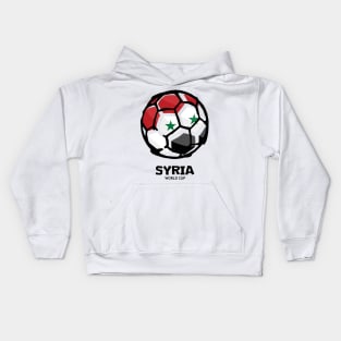 Syria Football Country Flag Kids Hoodie